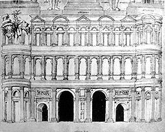 Porta Marmorea, disegno